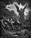 Angel smitting Sennarib's army - by Dore